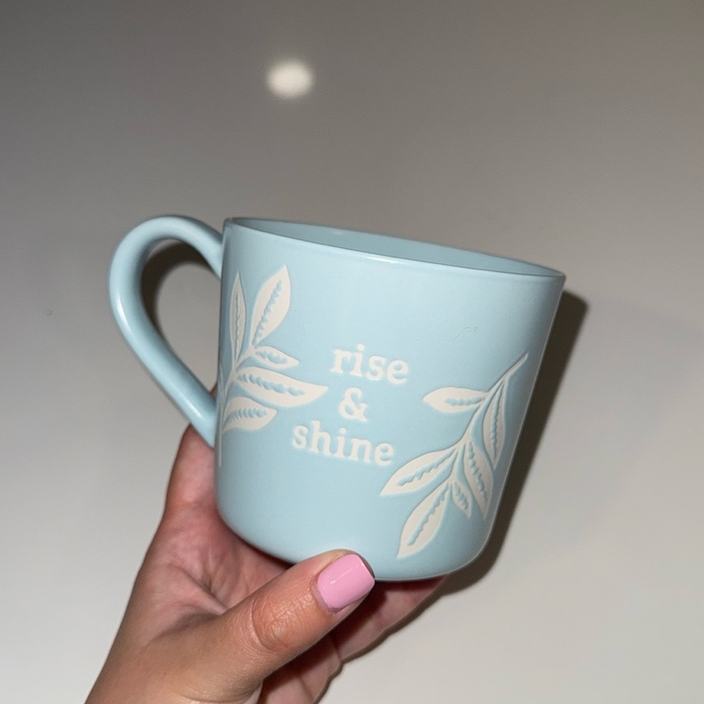 Light Blue Rise and Shine Coffee Mug